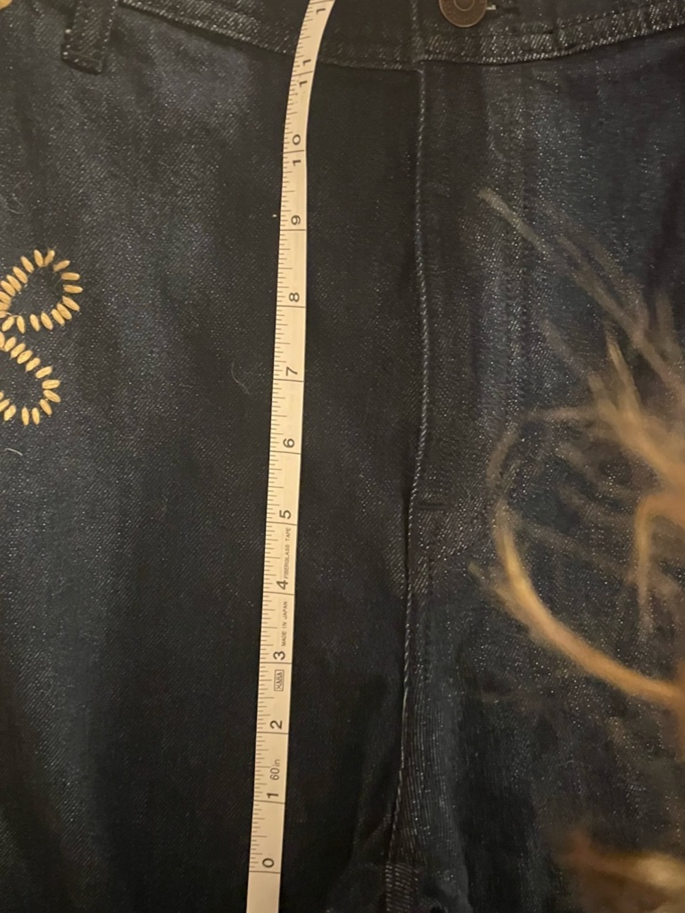 Johnny Was Dark Cargo Blue Jeans with  Patch detail - Picture 11 of 11